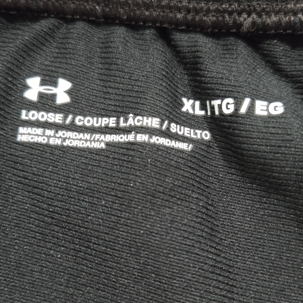 Under Armour Rival Knit Pants Mens XL Black White Track Athletic Performance NEW